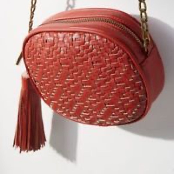 Anthropologie Handbags - anthropologie woven purse with tassel NWT